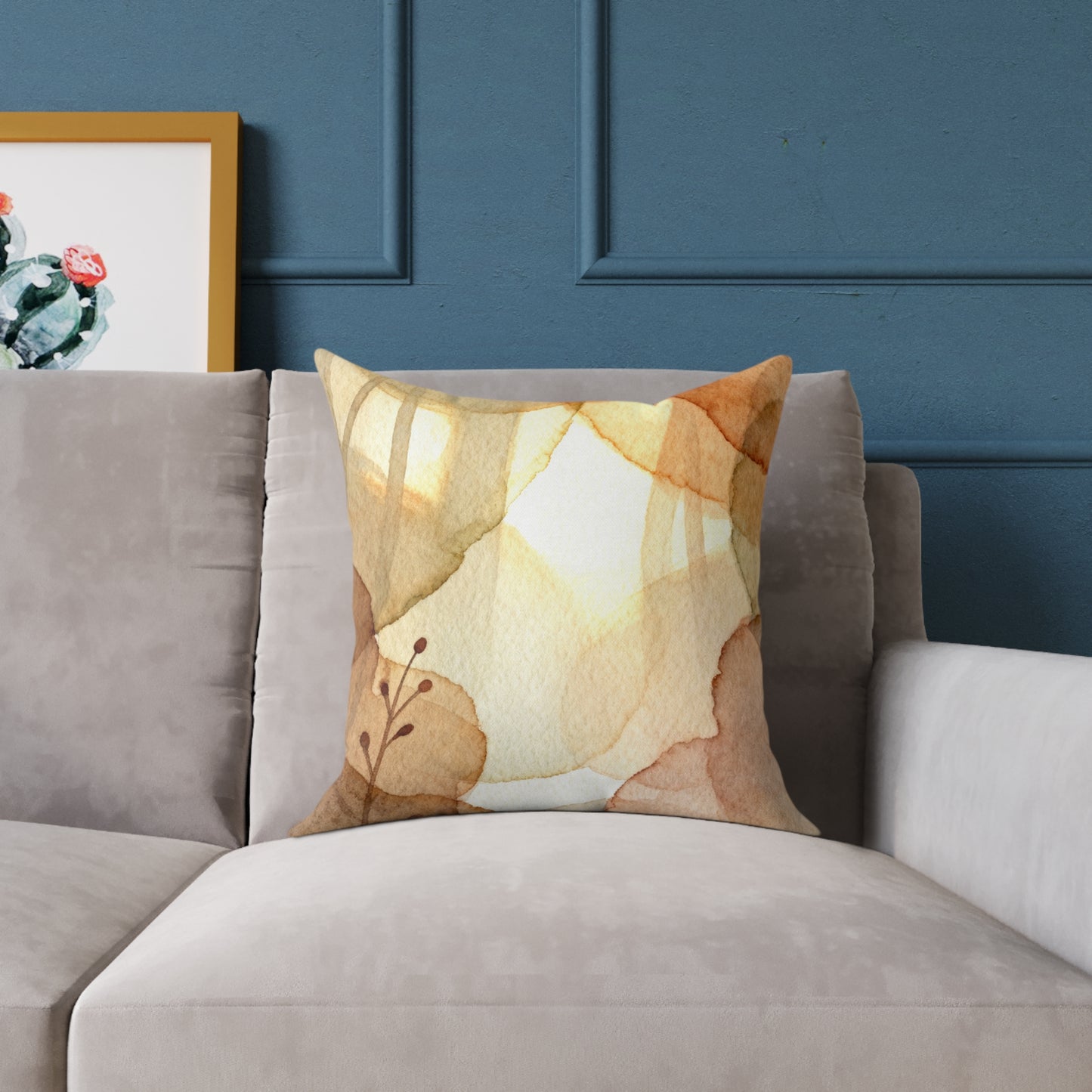 Autumn Glow Canopy - Square Poly Canvas Pillow