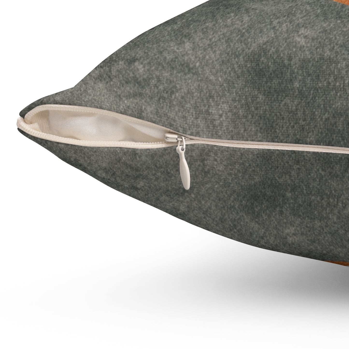 Terracotta Ridge Flow - Spun Polyester Square Pillow