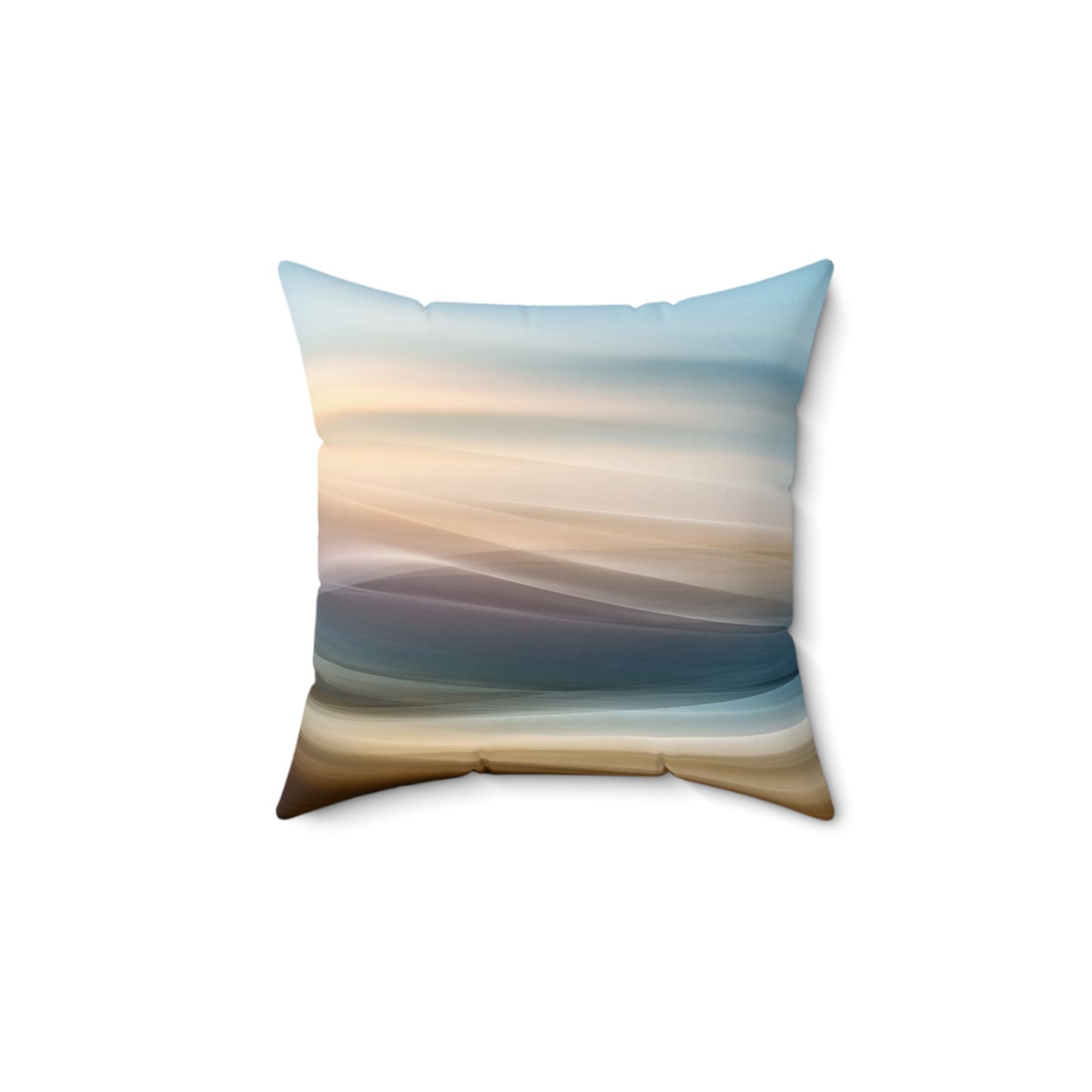 Coastal Sand Gradient - Faux Suede Square Pillow