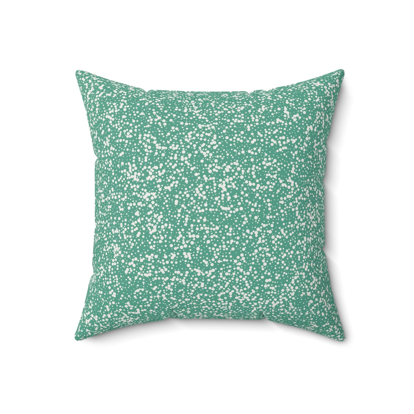 Mint Noise Drift - Faux Suede Square Pillow