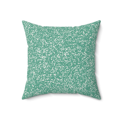 Mint Noise Drift - Faux Suede Square Pillow
