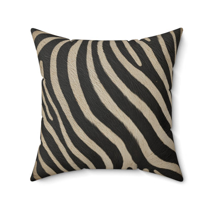 Vintage Zebra Stripe - Faux Suede Square Pillow