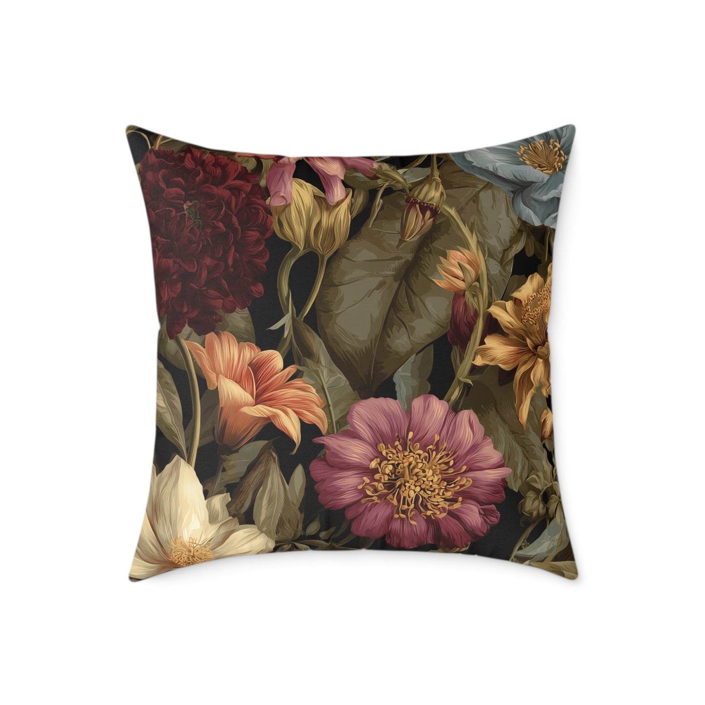 Wild Rose Conservatory - Square Poly Canvas Pillow