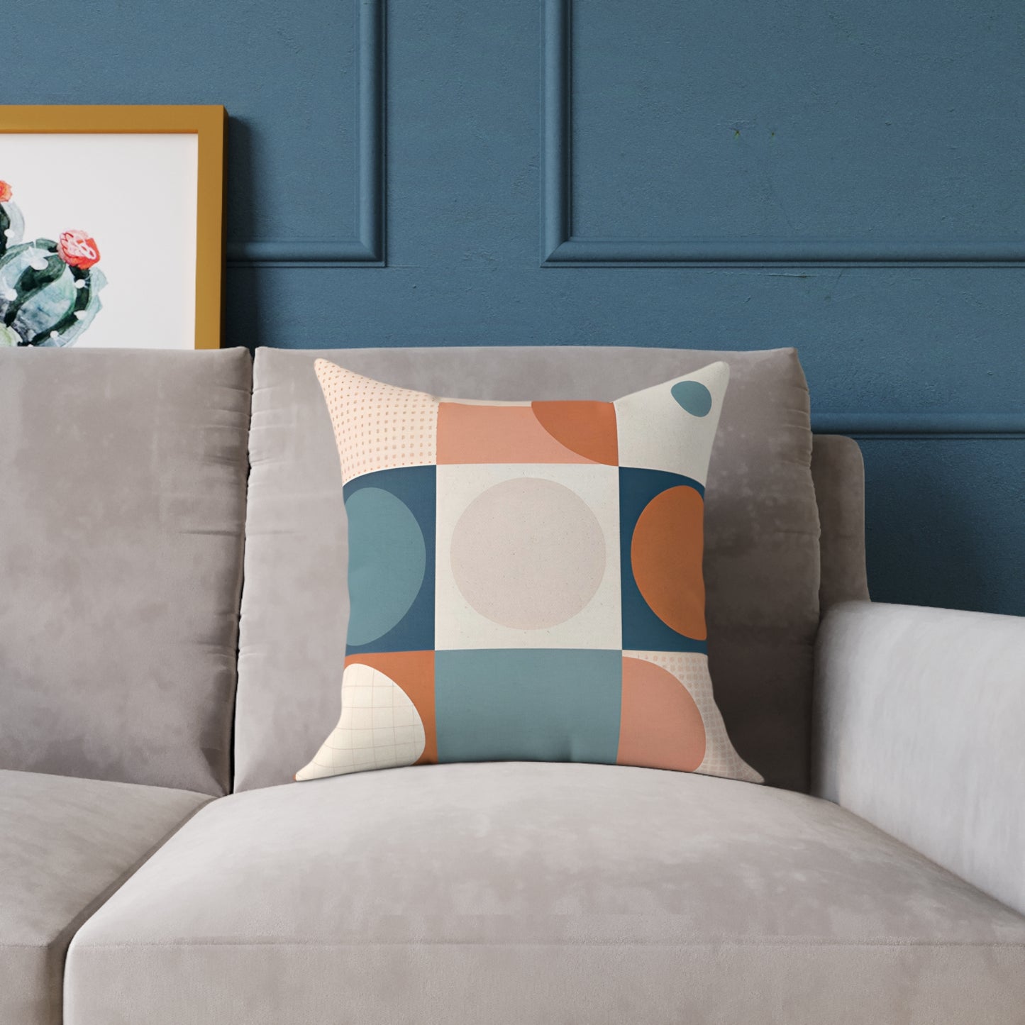 Mod Dot - Square Poly Canvas Pillow