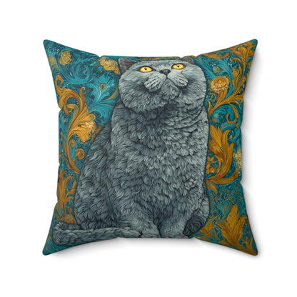 Moonrise Kitty - Spun Polyester Square Pillow
