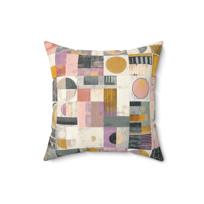Vintage Quilt Blocks - Spun Polyester Square Pillow