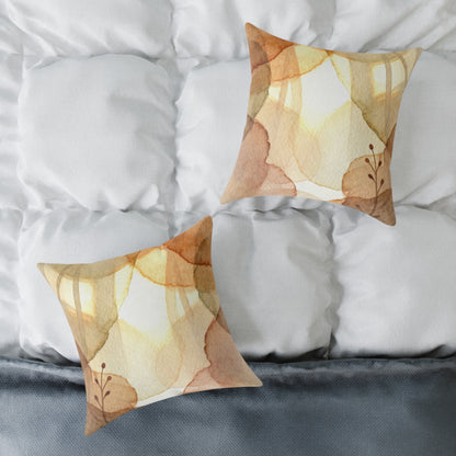 Autumn Glow Canopy - Square Poly Canvas Pillow