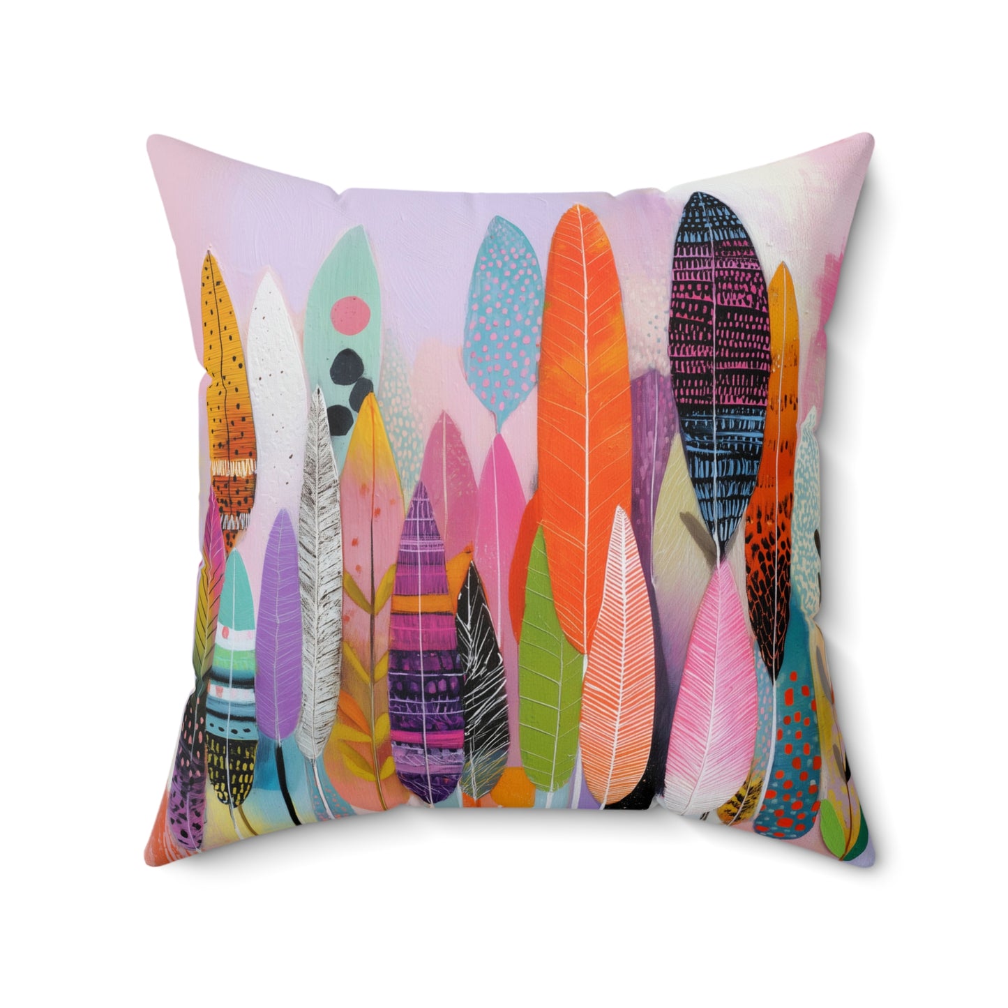 Rainbow Pine Grove - Faux Suede Square Pillow