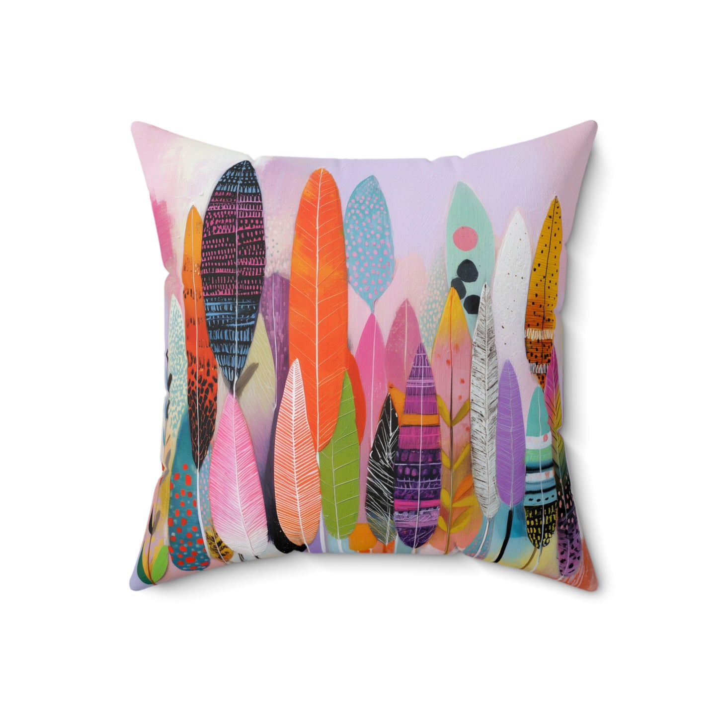 Rainbow Pine Grove - Faux Suede Square Pillow