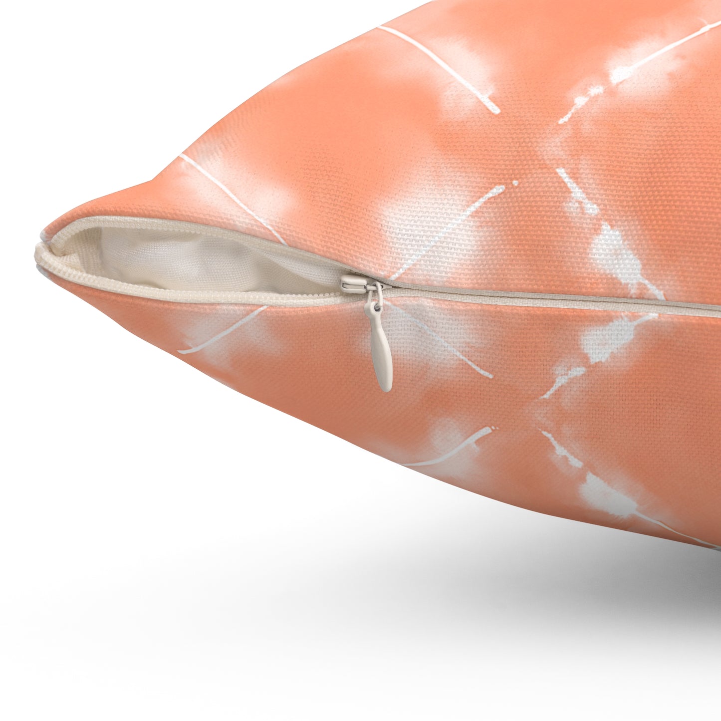 Peach Bloom Shibori - Spun Polyester Square Pillow