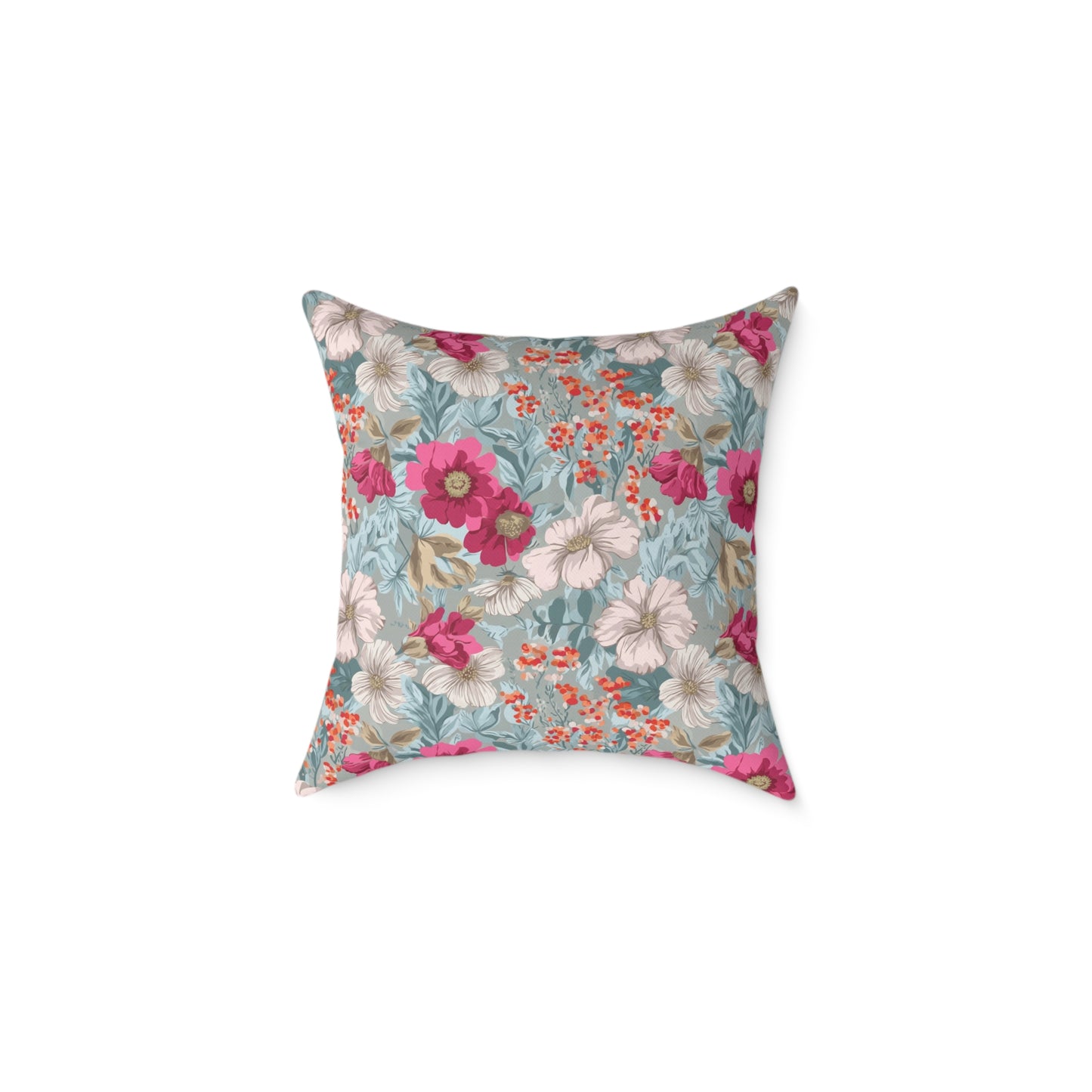 Blossom Carnival Field - Square Poly Canvas Pillow