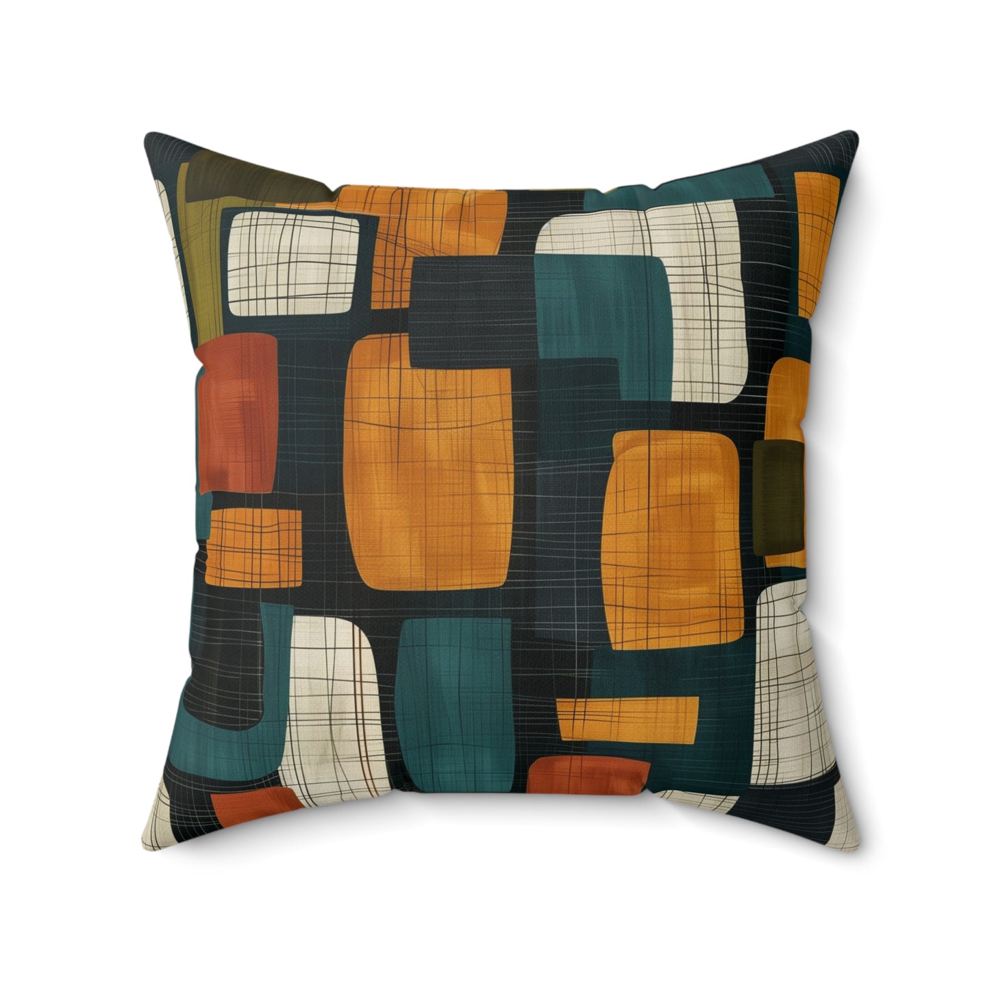 Mod Patchwork - Spun Polyester Square Pillow