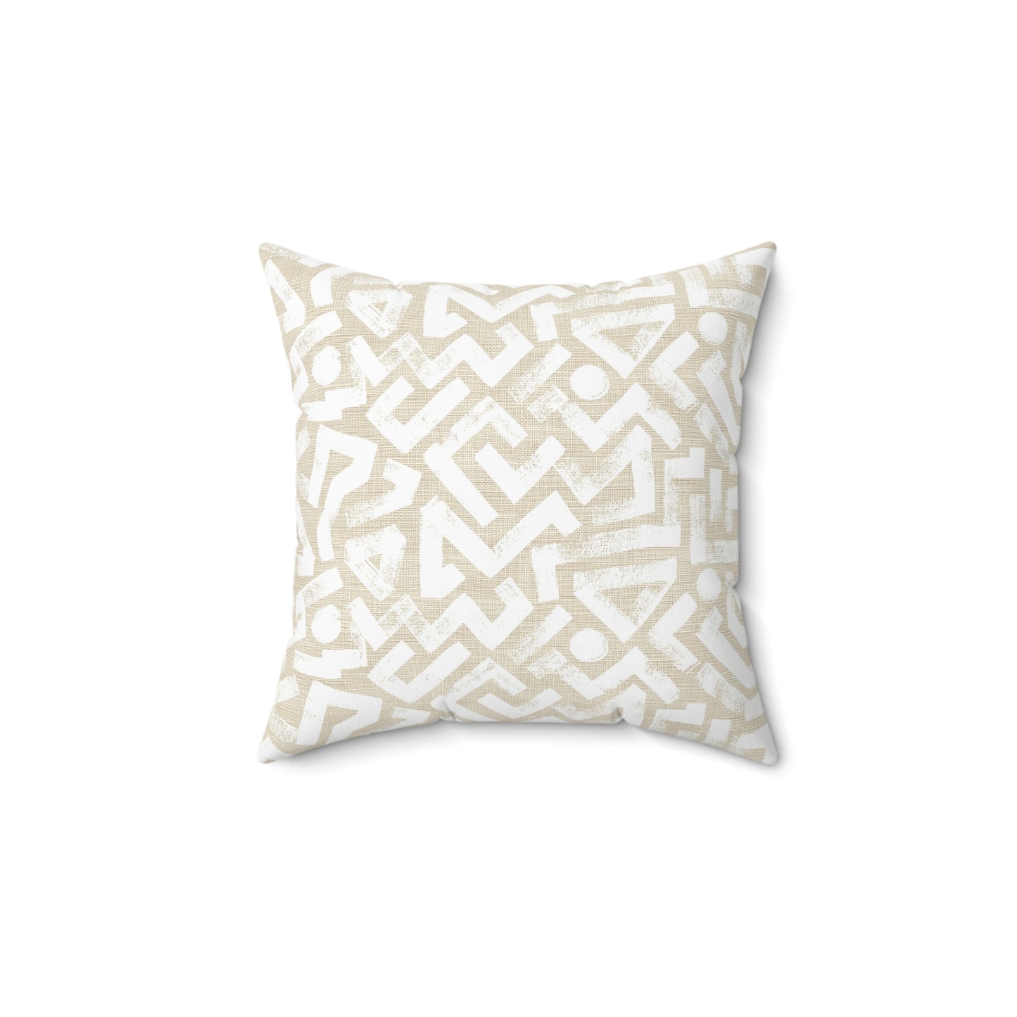 Pebble Maze Cream - Spun Polyester Square Pillow
