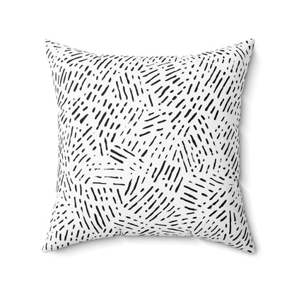 Sketch Scatter Lines - Spun Polyester Square Pillow