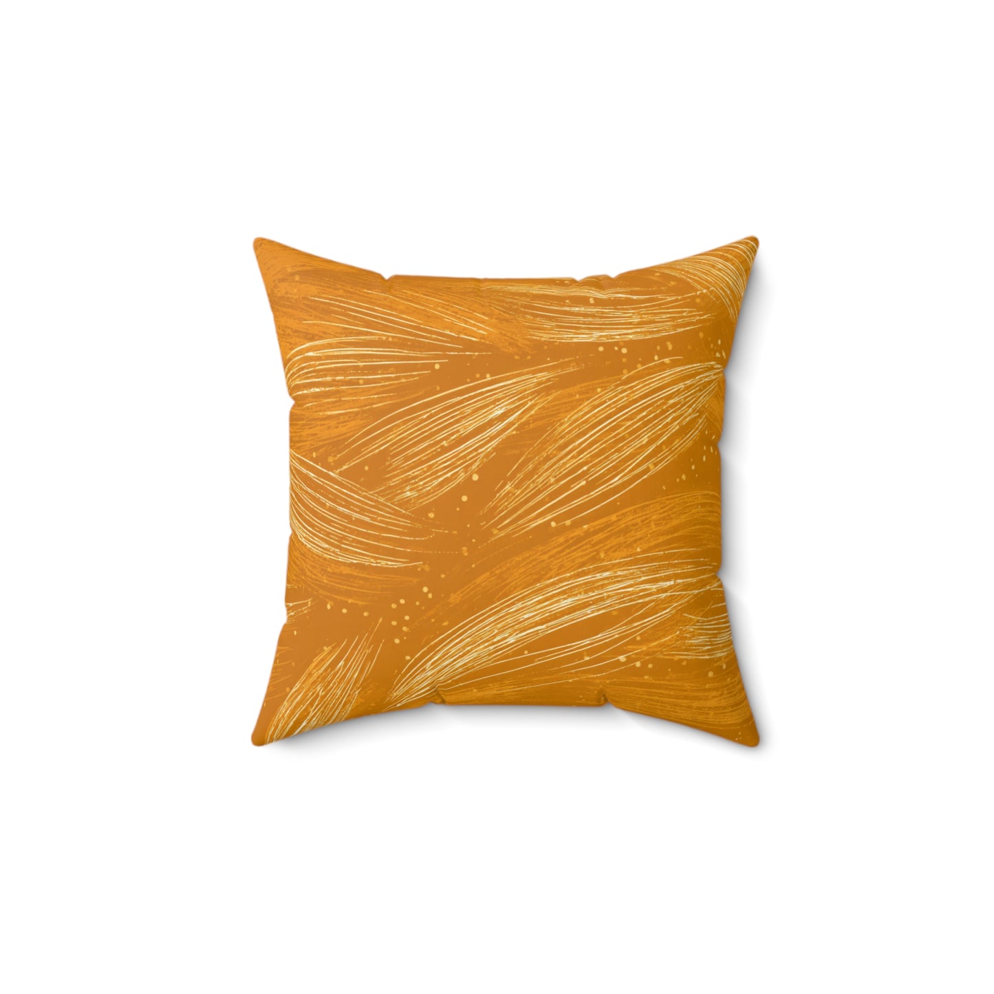 Golden Meadow Swirl - Spun Polyester Square Pillow
