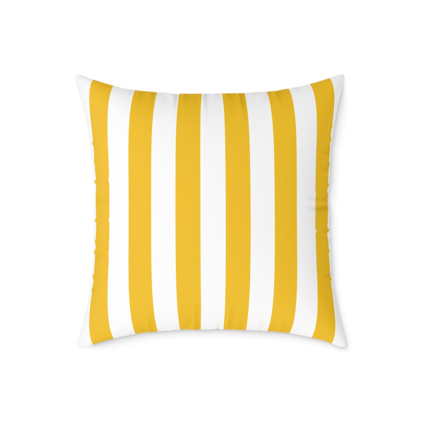 Sorrento Sun Stripes - Square Poly Canvas Pillow