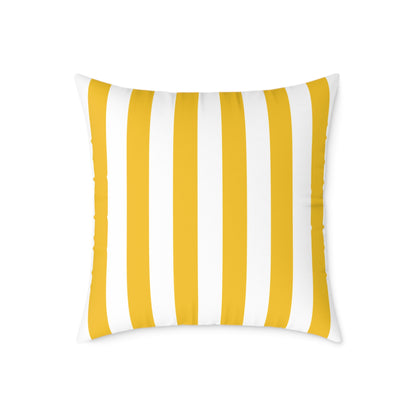 Sorrento Sun Stripes - Square Poly Canvas Pillow
