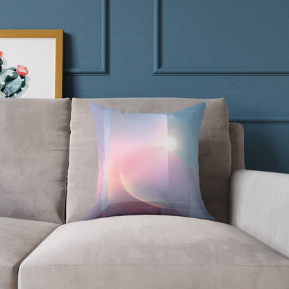 Blush Lens Flare - Square Poly Canvas Pillow
