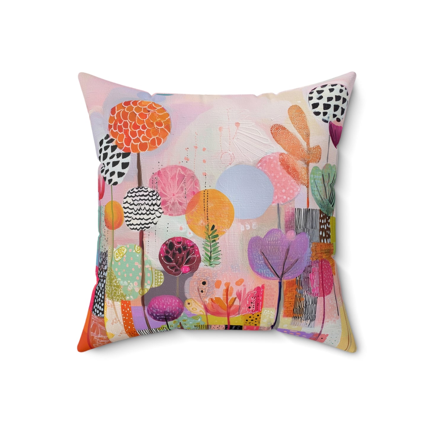 Festival Garden Bloom - Faux Suede Square Pillow