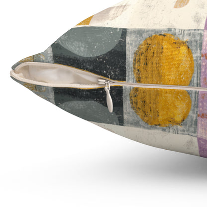 Vintage Quilt Blocks - Spun Polyester Square Pillow