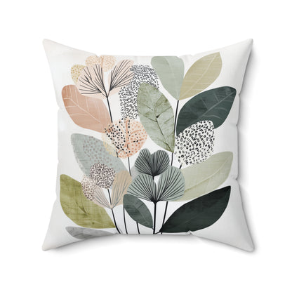 Blush Canopy Botanical - Spun Polyester Square Pillow