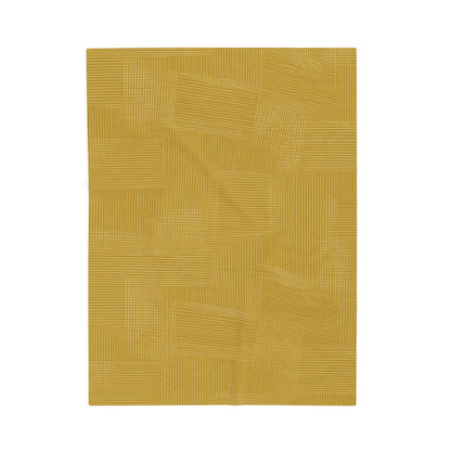 Sunlit Sketch Weave - Velveteen Plush Blanket