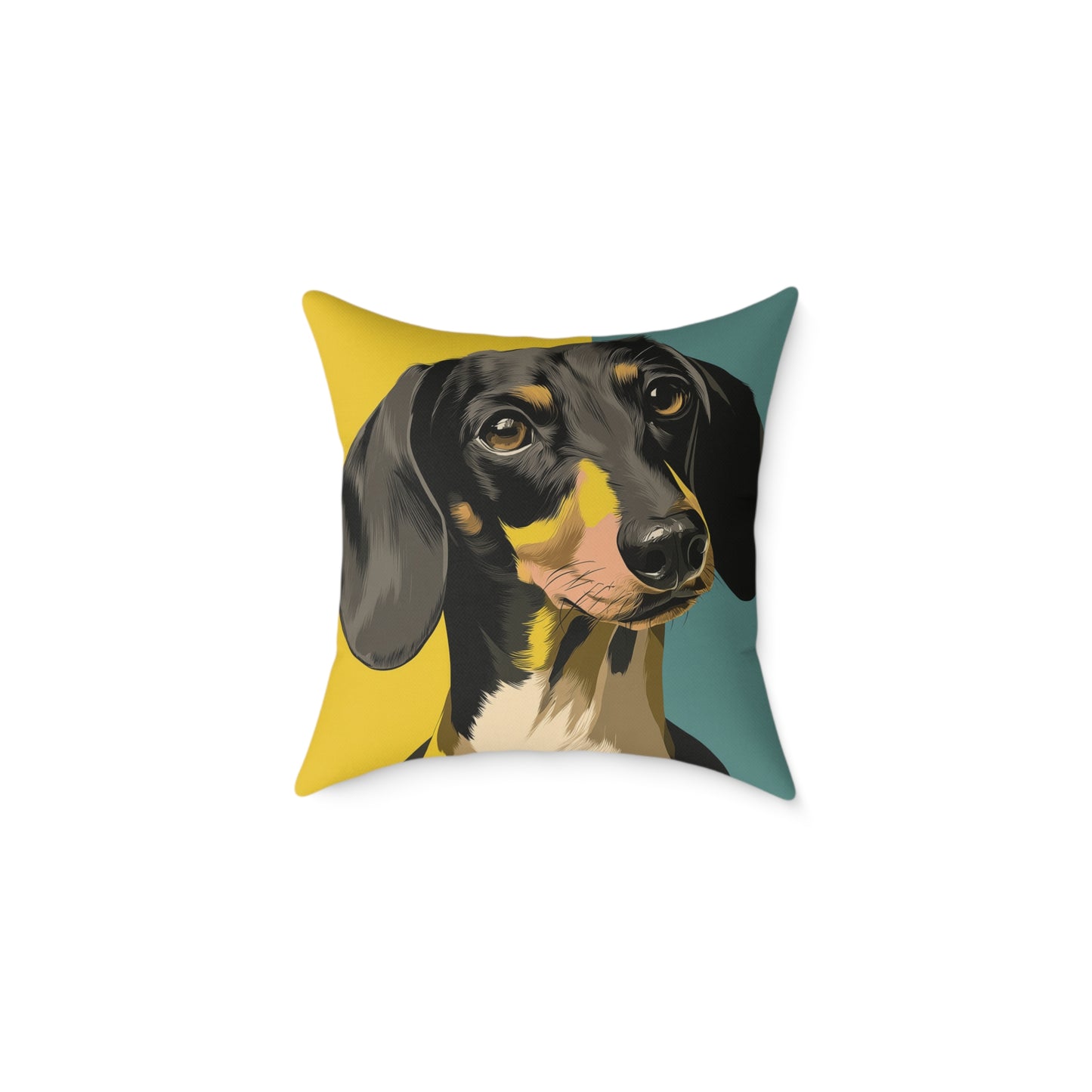 Dachshund Delight - Square Poly Canvas Pillow