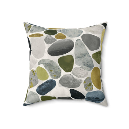 Pebble Garden Scatter - Spun Polyester Square Pillow
