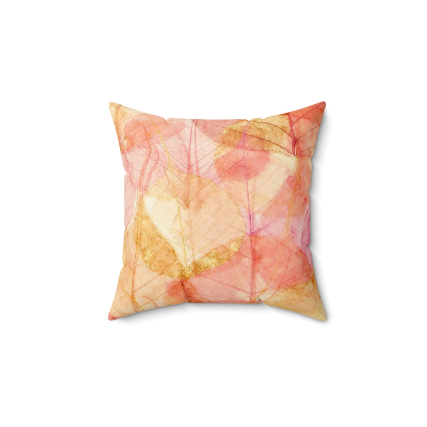 Peach Prism Reflections - Faux Suede Square Pillow