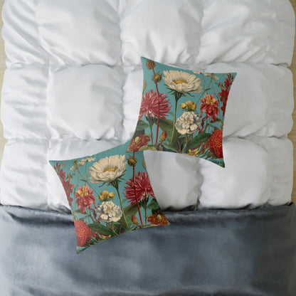 Garden Muse Meadow - Square Poly Canvas Pillow