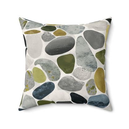 Pebble Garden Scatter - Spun Polyester Square Pillow