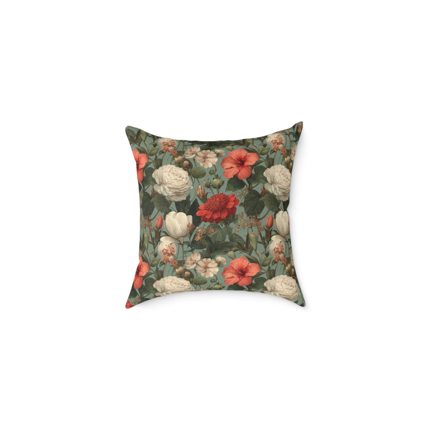 Blossom Meadow Tapestry - Square Poly Canvas Pillow