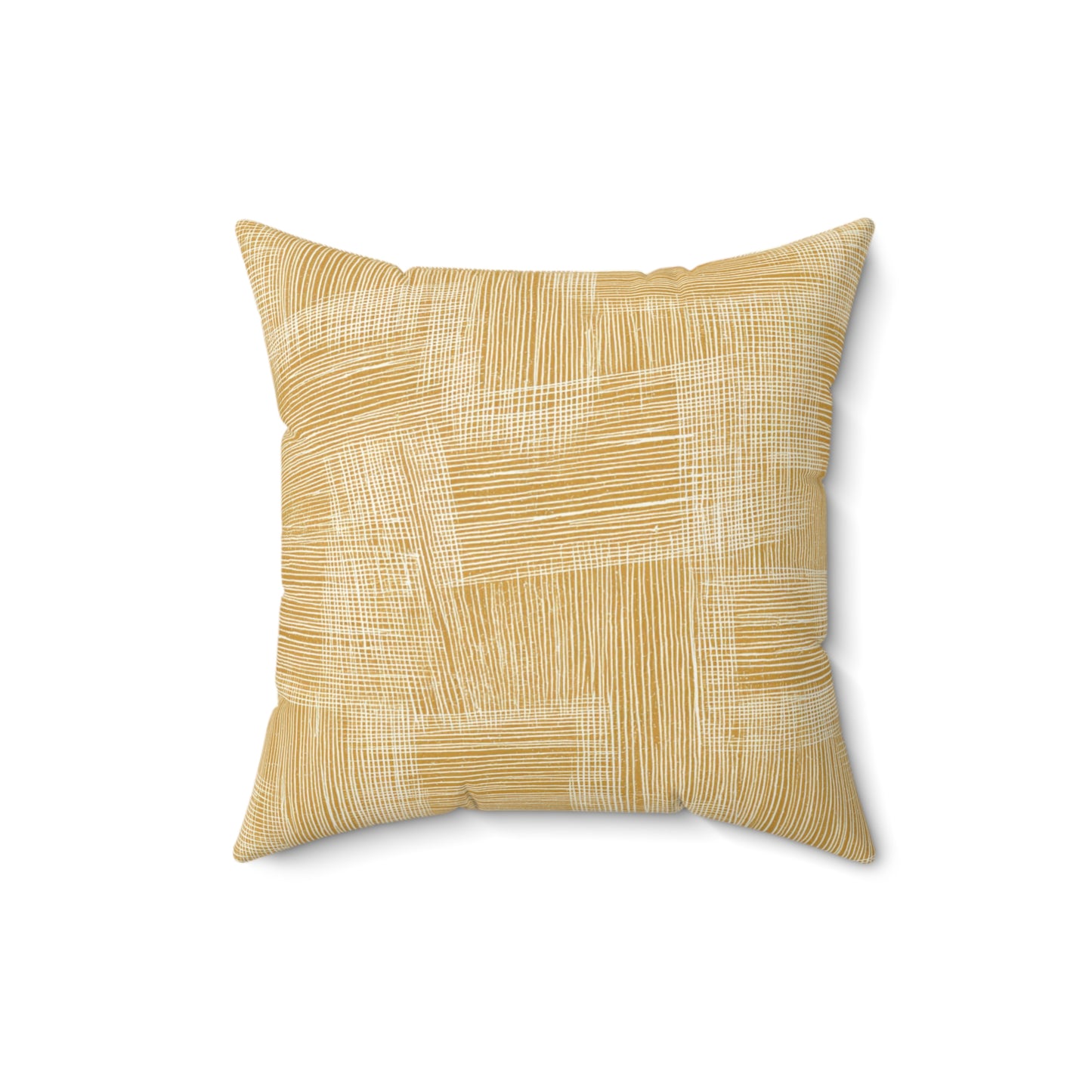 Golden Straw Texture - Spun Polyester Square Pillow