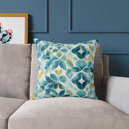 Sicilian Sea Glass - Square Poly Canvas Pillow