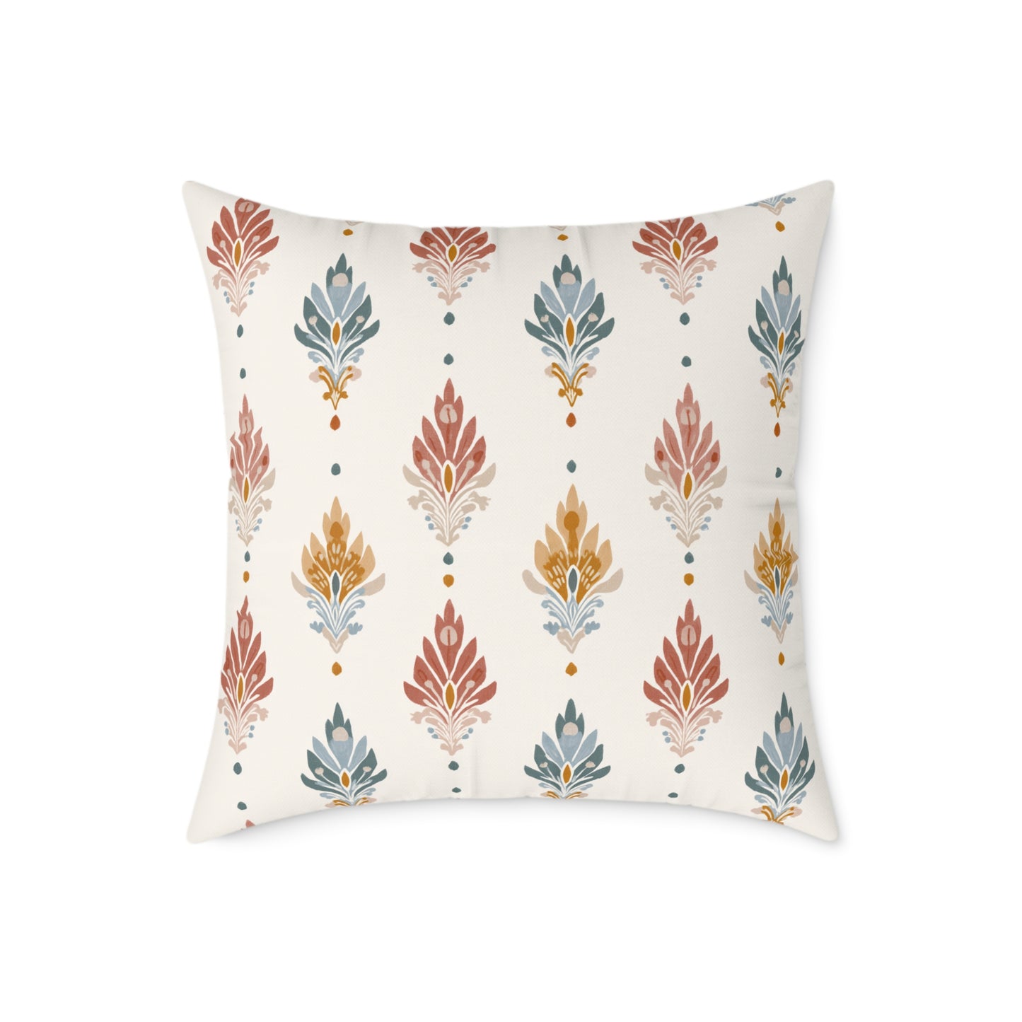 Tribal Bloom Crest - Square Poly Canvas Pillow