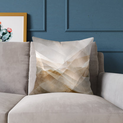 Earth Mist Shards - Square Poly Canvas Pillow