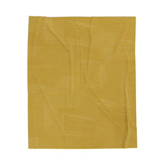 Sunlit Sketch Weave - Velveteen Plush Blanket