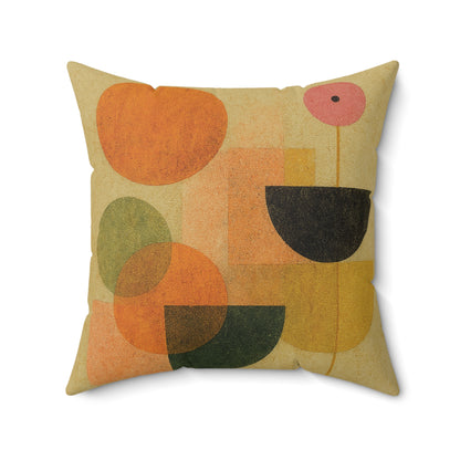 Modern Orchard Shapes - Faux Suede Square Pillow