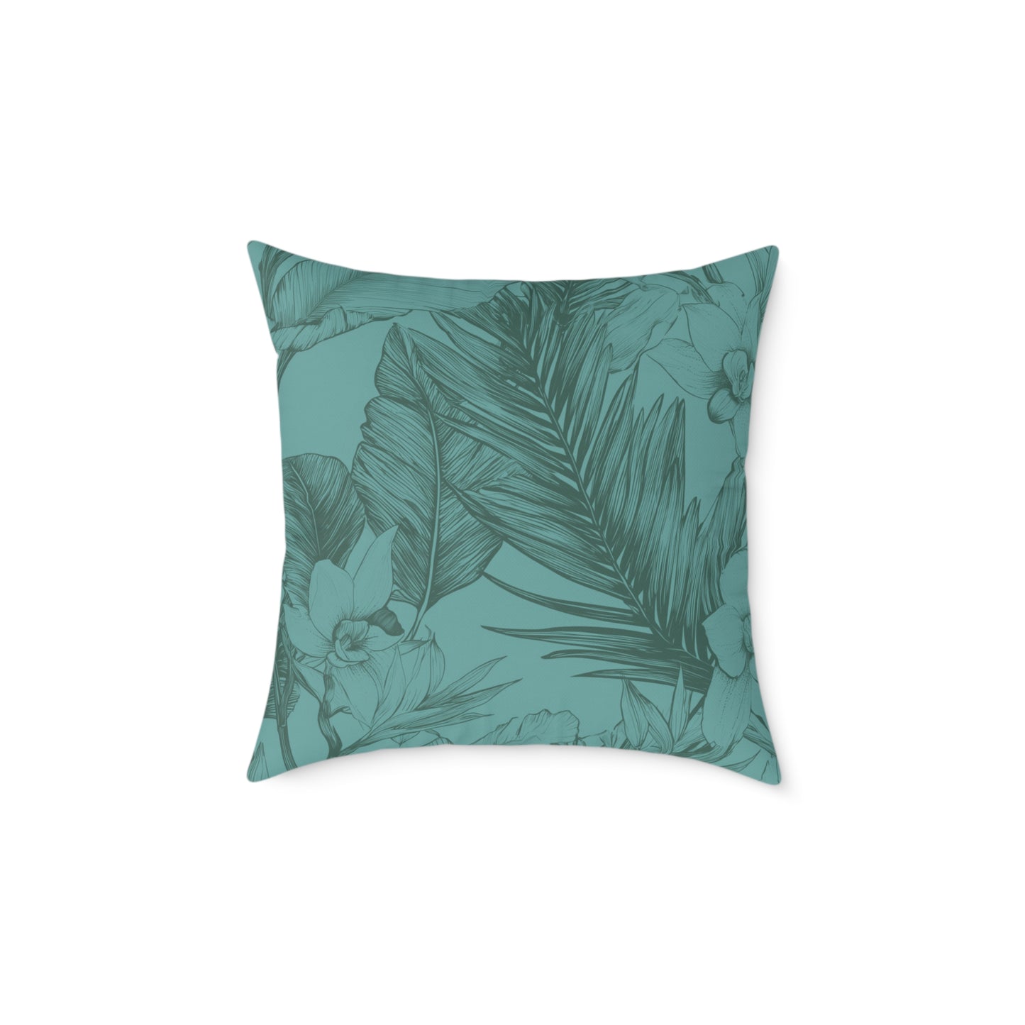 Ocean Grove Sketch - Square Poly Canvas Pillow