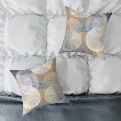 Celestial Orb Scatter - Square Poly Canvas Pillow