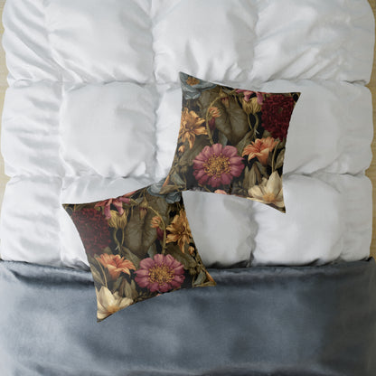 Wild Rose Conservatory - Square Poly Canvas Pillow