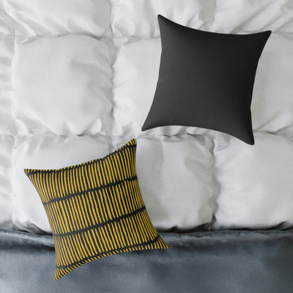 Loom Lines - Harvest - Square Poly Canvas Pillow