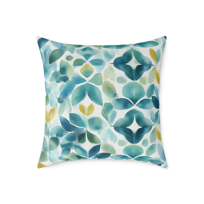 Sicilian Sea Glass - Square Poly Canvas Pillow