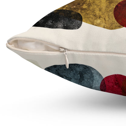 Midnight Bloom Cluster - Spun Polyester Square Pillow
