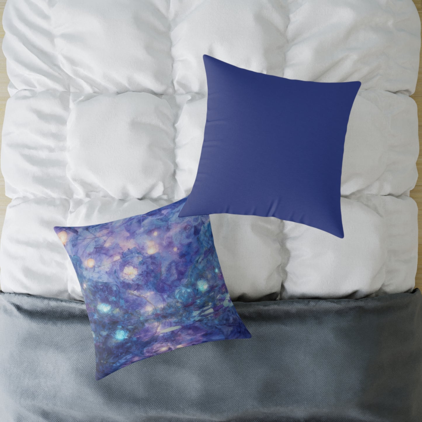 Celestial Dream Nebula - Square Poly Canvas Pillow