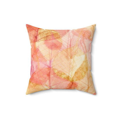 Peach Prism Reflections - Faux Suede Square Pillow