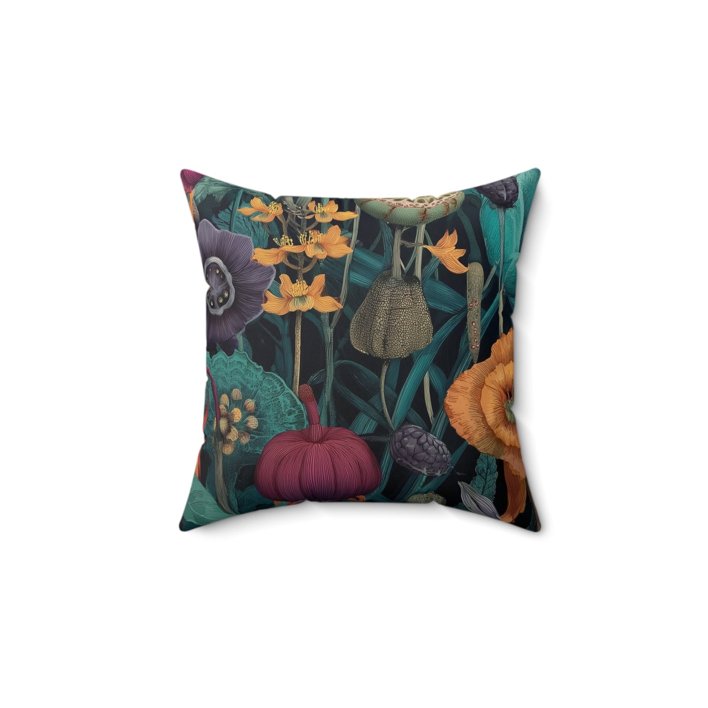 Heritage Flora - Faux Suede Square Pillow