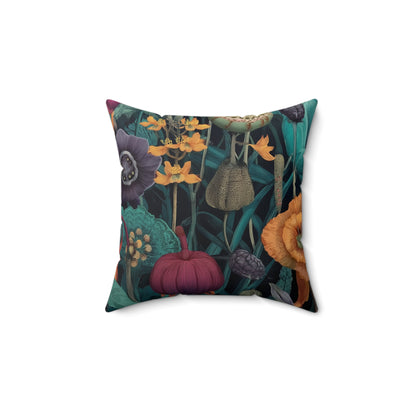 Heritage Flora - Faux Suede Square Pillow