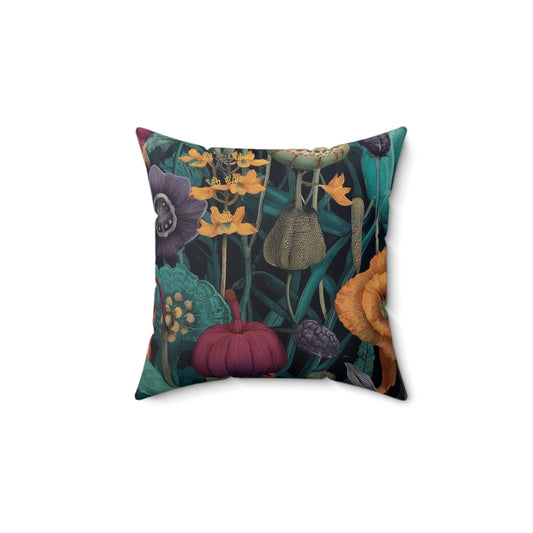 Heritage Flora - Faux Suede Square Pillow