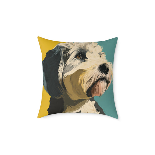 Shaggy Doodle - Square Poly Canvas Pillow